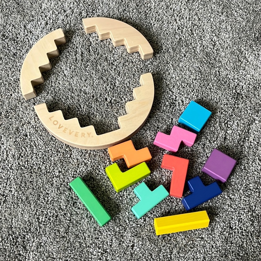 Lovevery Tetris wooden Montessori puzzle